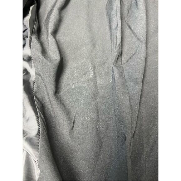 Esprit Black Gray Twill Blazer Suit Size 8 One Button Patches on sleeves - Picture 8 of 16